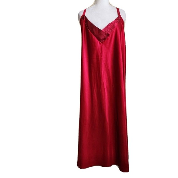 Cacique Other - Cacique plus size 22/24 Satin Night Gown maxi dress Lingerie Long Elegant Glam